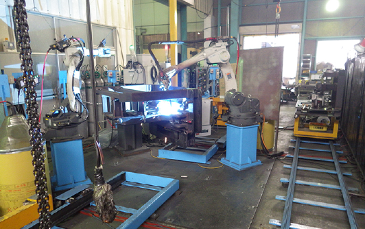 ロボット溶接生産ライン1